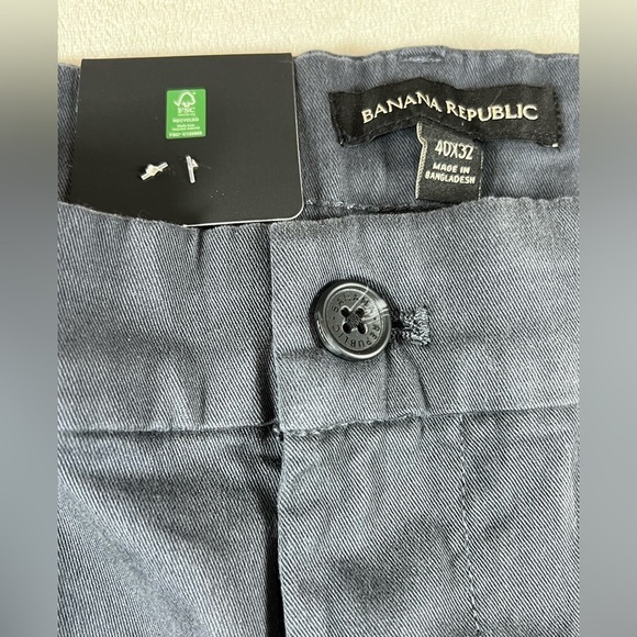 NWT Banana Republic 40W 32L Classic Navy Chino Pants C14 - Picture 5 of 10
